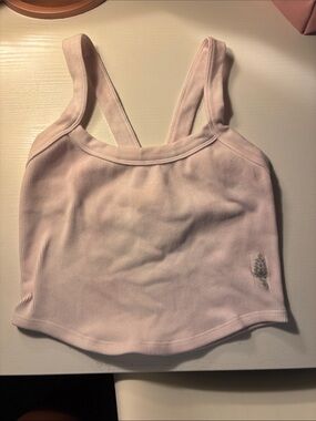 FP Movement by Free People Pale Pink Ribbed Tank Top